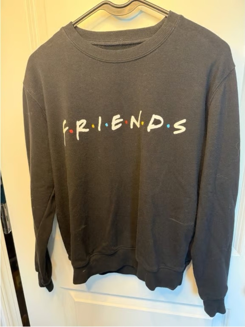 Friends Logo Black Crewneck Sweater
